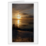 lake superior february sunset card