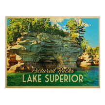 Lake Superior Pictured Rocks Postcard