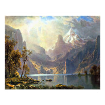 Lake Tahoe painting Nevada art by Albert Bierstadt Invitations