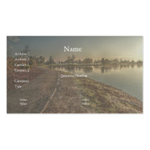 Lakeside Path at Dawn 1 Business Card