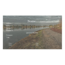 Lakeside Path at Dawn 2 Business Card
