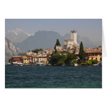 Lakeside town, Malcesine, Verona Province, Italy Card