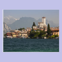 Lakeside town, Malcesine, Verona Province, Italy postcards