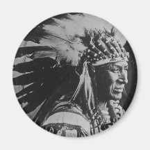 Lakota Sioux Vintage Chief White Swan Fridge Magnets
