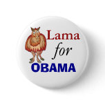 Lama for OBAMA Button