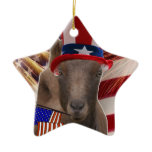 LAMANCHA PATRIOTIC CHRISTMAS ORNAMENT  STAR GOAT ornaments