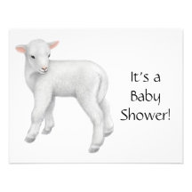 Lamb Baby Shower Invitation