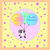 Lamb Baby Shower Invite template invitations