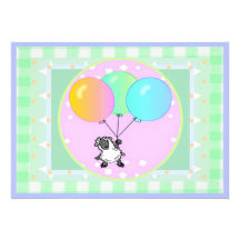 Lamb Note Card Template Invitations