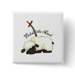 Lamb with crucifix Behold the Lamb Pins