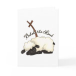 Lamb with crucifix Behold the Lamb Card
