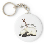 Lamb with crucifix Behold the Lamb Keychain