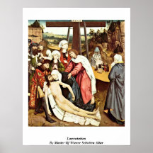 Lamentation By Master Of Wiener Schotten Altar Poster