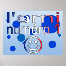 L'Ami Numéro 1 in French Flag Colours for Boys Print