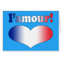 L'Amour Love in French Romantic Valentine's Day cards
