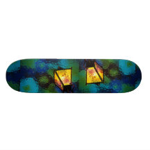 Lamp, abstract custom skateboard