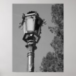 Lamp Post in Romania B&W Print