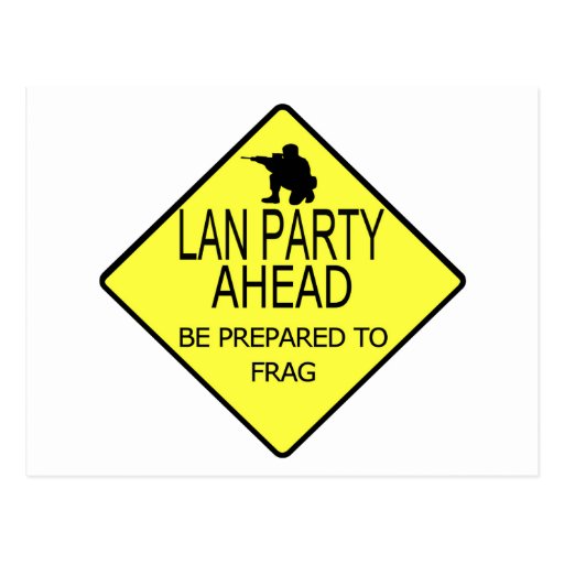 Lan Party Ahead Postcards