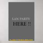 lan party sign posters
