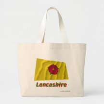 Lancashire Waving Flag with Name Canvas Bag