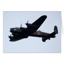 Lancaster Bomber In Flight. Cards