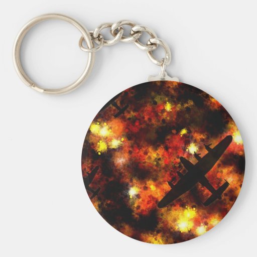 Lancaster Bomber Night Raid Keychains