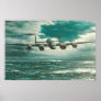 Lancaster Bombers over sea Posters