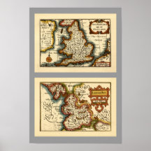 "Lancaster" Lancashire County Map Poster