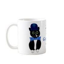 Lance the gentleman cat white mug