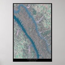 Land Between the Lakes Kentucky satellite poster