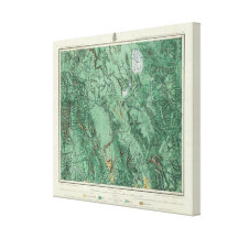 Land Classification Map of Idaho Stretched Canvas Print