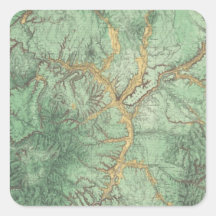 Land Classification Map of New Mexico 2 Square Stickers
