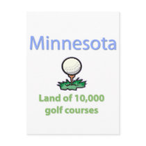 Land of 10,000 Golf Courses Postcard