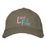 Land of the Free, America is Beautiful embroidered hats