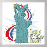 Land of the Free Corgi Poster posters