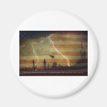 Land of the Free Home of the Brave Refrigerator Magnet