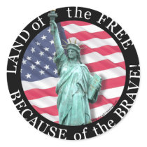 Land of the Free... Round Sticker