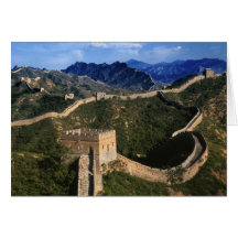 Landscape of Great Wall, Jinshanling, China Greeting Card
