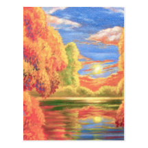 Landscape Painting Art - Multi Postcards