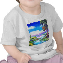 Landscape River Painting Art - Multi