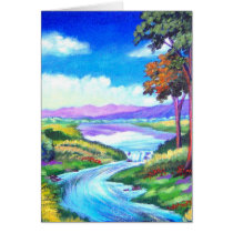 Landscape River Painting Art - Multi