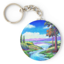 Landscape River Painting Art - Multi