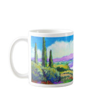 Landscape River Painting Art - Multi Mugs