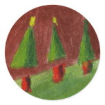 Landscape Seasons Greetings Sticker