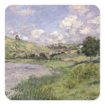 Landscape, Vetheuil, 1879 Square Stickers