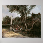 Landscape with Bridge, c.1628 Posters