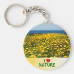 Landscape with daisies keychains