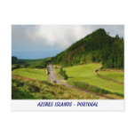Landscape with empty road post card