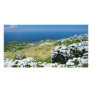 Landscape with hydrangeas personalized photo card
