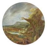 Landscape With Obelisk stickers